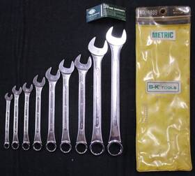 1809 Sk Vintage Tools 9pc Metric Combination Wrench Set Usa With Orig. Tool Bag