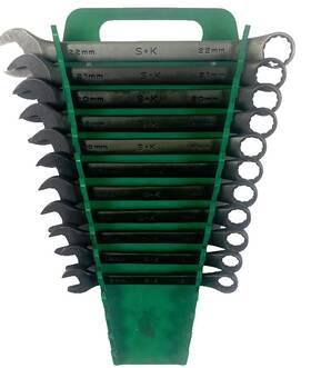 Sk 38312 38322 Tools Usa 11pc Black Oxide Finish Combination Metric Wrench Set 12-22mm