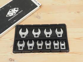 4510m Sk S-k Tools 10 Pc 3/8 Inch Drive Metric Open End Crows Foot Wrench Set 10mm-19mm