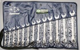 86027 Sk Tool 12 Pt. Metric Combination Superkrome Wrench Set Complete With Roll
