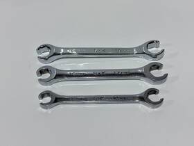 87266 Sk Tools Usa 3pc Metric 13mm To 18mm Double Flare Nut Line Wrench - 6 Point
