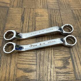 87768 Sk 87767 Tools And Metric 17 18 19 20mm 12pt Offset Short Box Wrench Usa