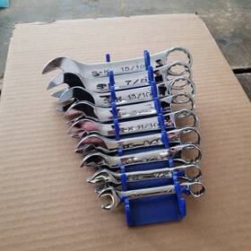 88012-88030 Sk S-k Stubby Combination Wrench Set Sae 3/8 Inch To 15/16 Usa Chrome Tools With Case