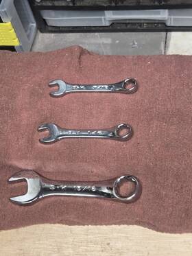 88014 Sk 88026 39016 Vintage Hand Tools Short Combination Wrench 3pc Set
