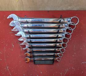 88212-88224 Sk 88208 88210 Tools Sae 9-piece Polished Chrome Combination Wrench Set 12/6pt 1/4-3/4 Inch Usa