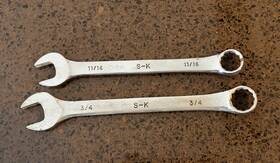 88224-88222 Sk Tools 88224 3/4 And 88222 11/16 Combination Wrench 12 Point S-k Usa 88224-88222 Sk Tools 88224 3/4 And 88222 11/16 Combination Wrench 12 Point S-k Usa