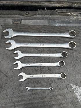 88232 Sk 88243 6pc Tools Usa Sae Combination Wrench Set Used 1/4 Inch 88208 To 1 88232 Sk 88243 6pc Tools Usa Sae Combination Wrench Set Used 1/4 Inch 88208 To 1