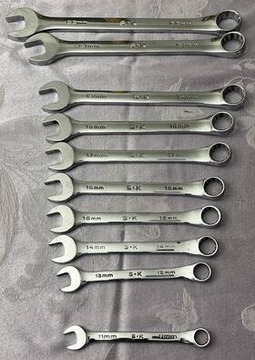 883xx Sk S-k Tools Series 10 Piece Metric Combination Wrenches Not Complete Read