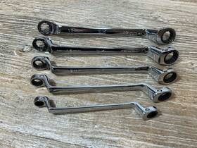Sk 89453 89462 89463 89466 89467 Tools 5 Pc Deep Angled 12pt Metric Ratcheting Wrenches 8mm-19mm Vg Free Sh
