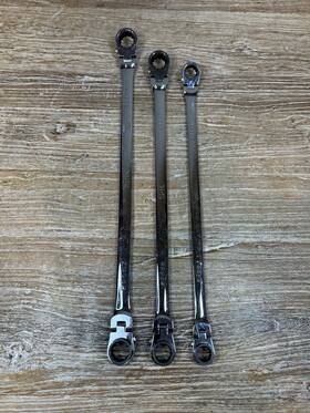 Sk 89663 89666 89667 Tool Usa Xxl Double Box Flex Spline G-pro Ratcheting Wrench Lot 13-19mm Vg Fs