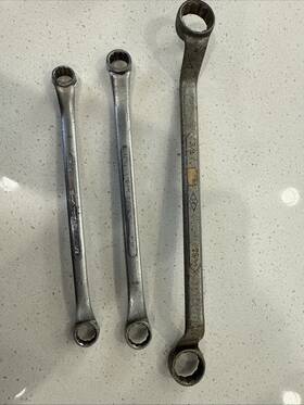 33024 Sk B1618 B1416 3 Tool Usa S-k Sae Offset Double Box End Wrench Set Forged