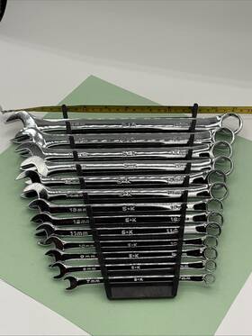 Bb707-88719 Sk S-k Tools 13pc Metric 6pt Comb Wrench Set 19-7mm Superkrome With Holder Nice