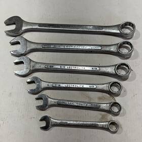 C12-c24 Sk S-k Lectrolite Sae Combination Wrenches Set 6 C-12 Thru C-24 3/8- 3/4 Usa