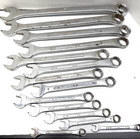 Sk C40-c12 Tools Sae 14pc Combination Wrench Set 12/6pt 3/8 Inch - 1-1/4 Usa Model