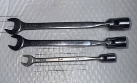 Sk Fc-24 Fc-22 Fc-16 Swivel Flex Head Wrench Lot Incomplete Set Of 3 Pc Usa 1/2 Inch 11/16 3/4