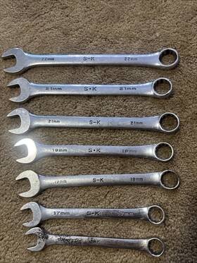 S8316 Sk Usa 16-22mm 7 Piece 12 Point Metric Regular Length Combination Wrench Set S8316 Sk Usa 16-22mm 7 Piece 12 Point Metric Regular Length Combination Wrench Set