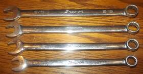 Snap-on 042799791417 Tools Lot Of 4 Combination Wrenches 9/16- 1/2- 7/16 -3/8 All 12 Point