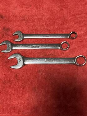 0ex-160 Snap-on Three 12pt Wrenches 0ex 140 160 200 7/16 1/2 5/8 Vintage