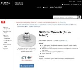 0ft0y468 Snap-on Blue Point Toyota/lexus Oil Filter Wrench 65mm 1/2in Drive