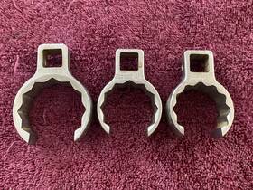 Snap-on 1-1/4 1-5/16 1-1/2 Deep Flare Nut Crowfoot Wrench Set 12 Pt 1/2 Inch Dr