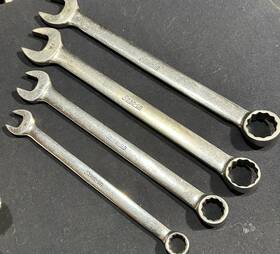 110-140-180-190 Snap-on 4 Vtg Oexm Series Metric Chrome 12 Pt Combo Wrench 110 140 180 190