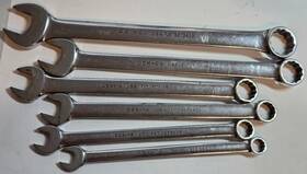 Snap-on 12/14/16/18/20/24 Set 6 Oex 12/14 / 16 /18/20/24 Sae 12 Pt Combo Wrenches 3/8-3/4 Inch