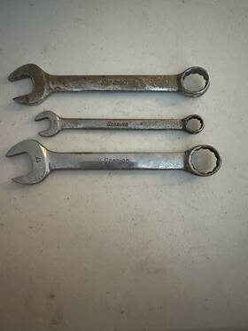 Snap-on 17/oexm 16/oexm Vtg Wrench Set Oexm 16 17 10 Rust