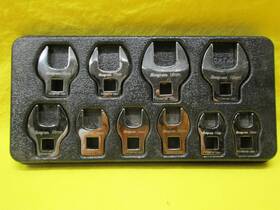 210fc0ma Snap-on Tools 10 Pc 3/8 Inch Dr Metric Open End Crowfoot Wrench Set 10-19mm