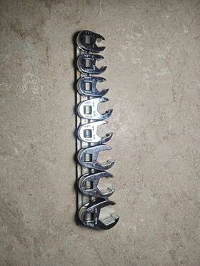 42226 Snap-on 8 Pc 3/8 Inch Dr 6/point Sae Flank Flare Nut Crowfoot Wrench Set