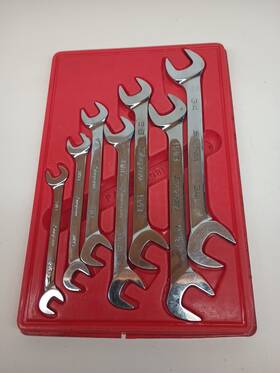 430981 Snap-on 7-piece 4 Way Angle Wrench Set Open End Used Excellent