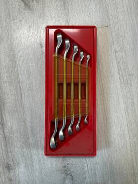 431240 Snap-on Vintage Tools 3/8-7/8 Sae Offset Box Wrench 5 Piece Set Pak 431240 Snap-on Vintage Tools 3/8-7/8 Sae Offset Box Wrench 5 Piece Set Pak