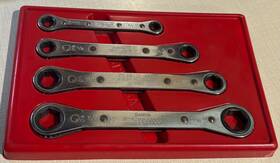 431500 Snap-on Vintage 6 Point Rachet Wrenches - 4 Pc. Set Pak Made In Usa 431500 Snap-on Vintage 6 Point Rachet Wrenches - 4 Pc. Set Pak Made In Usa
