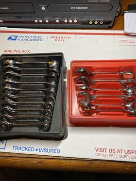 432100 Snap-on Stubby Metric Wrench Set 10mm To 19mm And Sae 7/16-3/4 16 Pieces