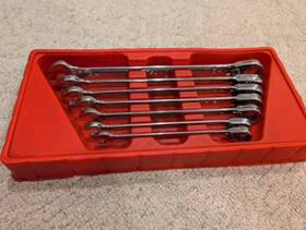 435970 Snap-on 7pc 3/8 Inch - 3/4 Sae Ratcheting Wrench Set Soexr. Pak