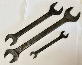 Snap-on 81214b Rare 3pcs Vintage Open End Wrench 3/8-7/16 5/8-3/4 3/4-7/8