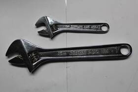 Ad10-ad6 Snap-on Tools 6 Inch And 10 Adjustable Wrench Set 2 Pieces Usa