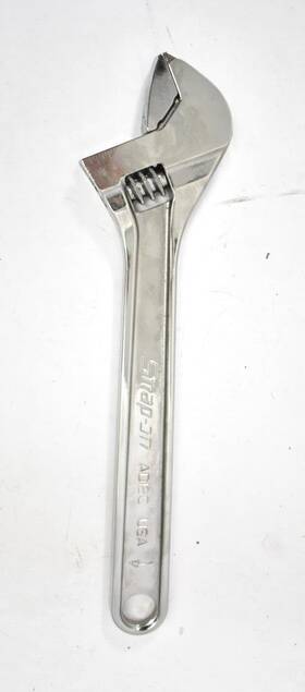 Ad12c Snap-on 12 Inch 300mm Chrome Adjustable Smooth Jaw Wrench Tool Genuine