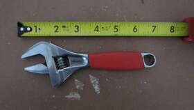 Adhw6 Snap-on Tools Red 6 Inch Soft Grip Wide Mouth Adjustable