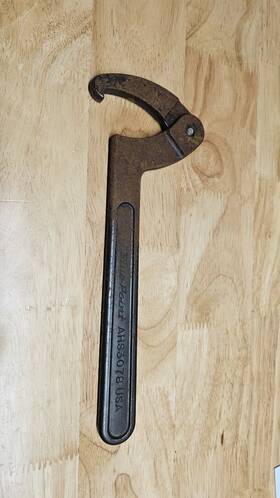 Ahs307b Snap On Blue Point Snap-on 4-1/2 6-1/2 Inch Adjustable Hook Spanner Wrench