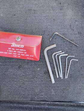 Aw-1009-ka Snap-on Snapon Tools Usa Hex Key Set Sae Partial 7 Present 1 Is Mac