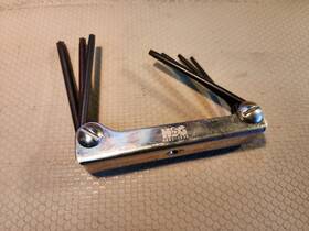 Awt7ka Snap-on 7 Pc Torx Folding Key Set - T10 T15 T20 T25 T27 T30 T40