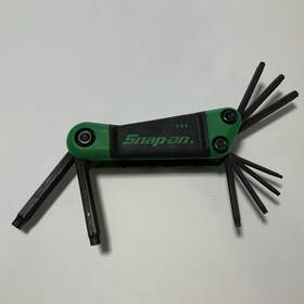 Awtpef10k Snap-on 10 Pc Torx Plus Folding Hex Key Set Ip8-ip50 Green