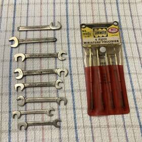 I-2022 Snap On Blue Point Vintage Snap-on Offset Open End Sae Ignition Wrench Lot Nutdriver