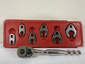 Bprtr9366 Snap-on Tools 1/4 Flare Nut Crowfoot Wrench. With Blue Point Ratchet