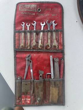C-111a Snap-on Tools Vintage And 10 Piece Sae Ignition Tune Up Kit Usa Used