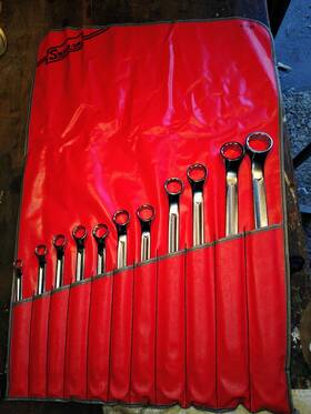 C-113b Snap-on Box End Wrench Set Ase 11 Piece Vintage 3/8 - 1-1/4 Hardly Used