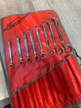 C-86b Snap-on 8-piece 12 Pt Sae 60 Degree Deep Offset Box Wrench Set With Pouch