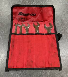 C0507 Snap-on Snapon Tools 5-piece Sae 7/16 Inch - 1 Low Torque Slimline Open End Wrench Set