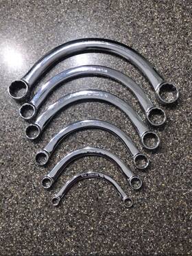 Cx1012 Snap-on Cx605 Usa 6pc 12pt Sae Half-moon Box Wrench Set 7/16-15/16 Inch Plus