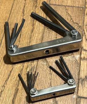 Aw-5k Snap On & Eklind 20811 Tools Folding Allen Key Hex Driver Wrench Set Lot Sae